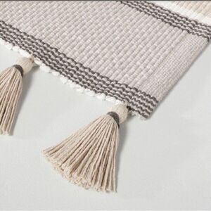 Hearth & Hand Taupe Color Woven Block Floor Runner Rug